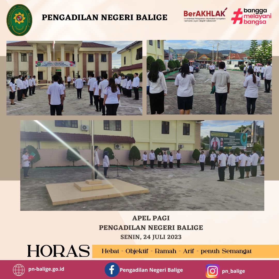 APEL PAGI PN BALIGE PADA HARI SENIN 24 JULI 2023 APEL PAGI PN BALIGE PADA HARI SENIN 24 JULI 2023